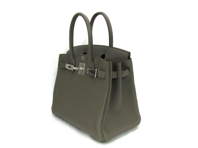 エルメス バーキン30/ハンドバッグ/エタン(シルバー金具)/トリヨンクレマンス